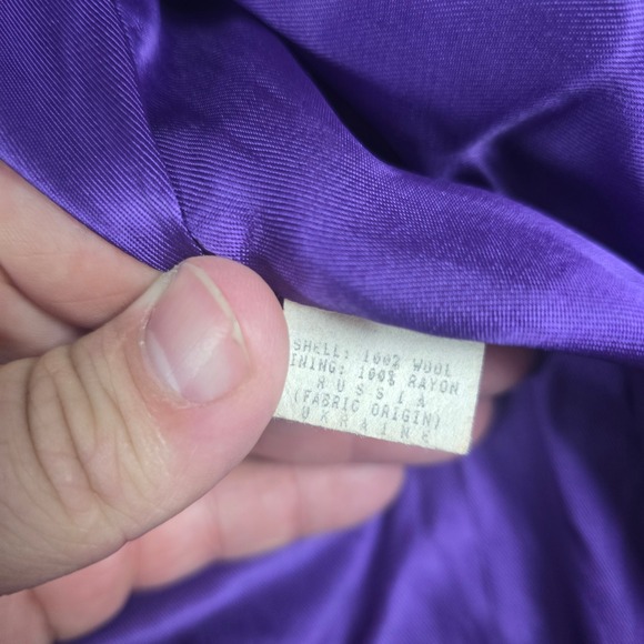 Donnybrook Women's Purple Wool Blend Shawl Collar Coat Size 6P - Picture 4 of 16